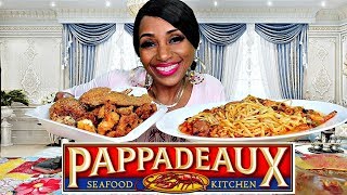 Pappadeaux Seafood Kitchen' Stuffed Blue Crab & Shrimp Mukbang