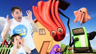 Where&#39;s the Baby Rainbow GHOST HUNT! | Spooky Halloween Songs by Papa Joel&#39;s English