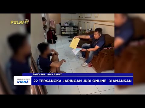 POLISI AMANKAN 22 TERSANGKA TERKAIT JARINGAN JUDI ONLINE