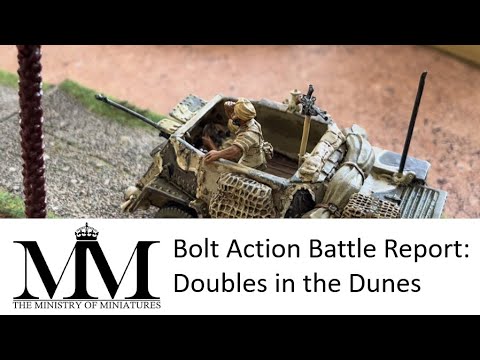 Bolt Action Battle Report: Doubles in the Dunes. North Africa German DAK vs British 8th Army doubles