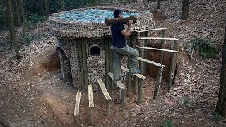 How I Building Wood House Shelter And Survival In The Wild