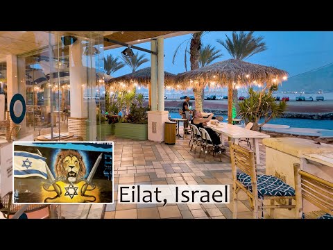 Israel. Eilat at Night — The Real Life in the City Between Jordan and Egypt.