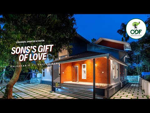 Palakkad's First LGSF Prefab Home I A Son's Gift of Love I ODF Group