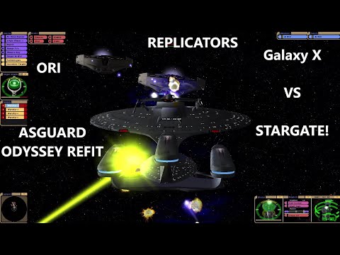 Galaxy X From Hell VS Stargate | Ori | Replicators | Humans | Star Trek Bridge Commander Battle |