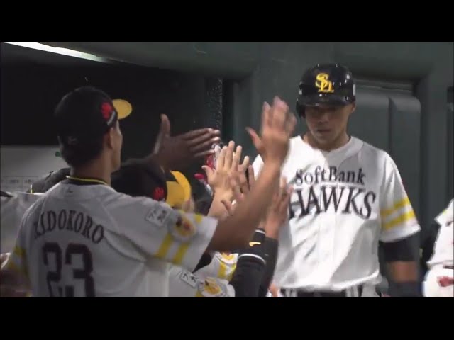 【ファーム】ホークス・長谷川勇 レフトオーバーの先制ソロ 2017/8/31 H-Bs(ファーム)