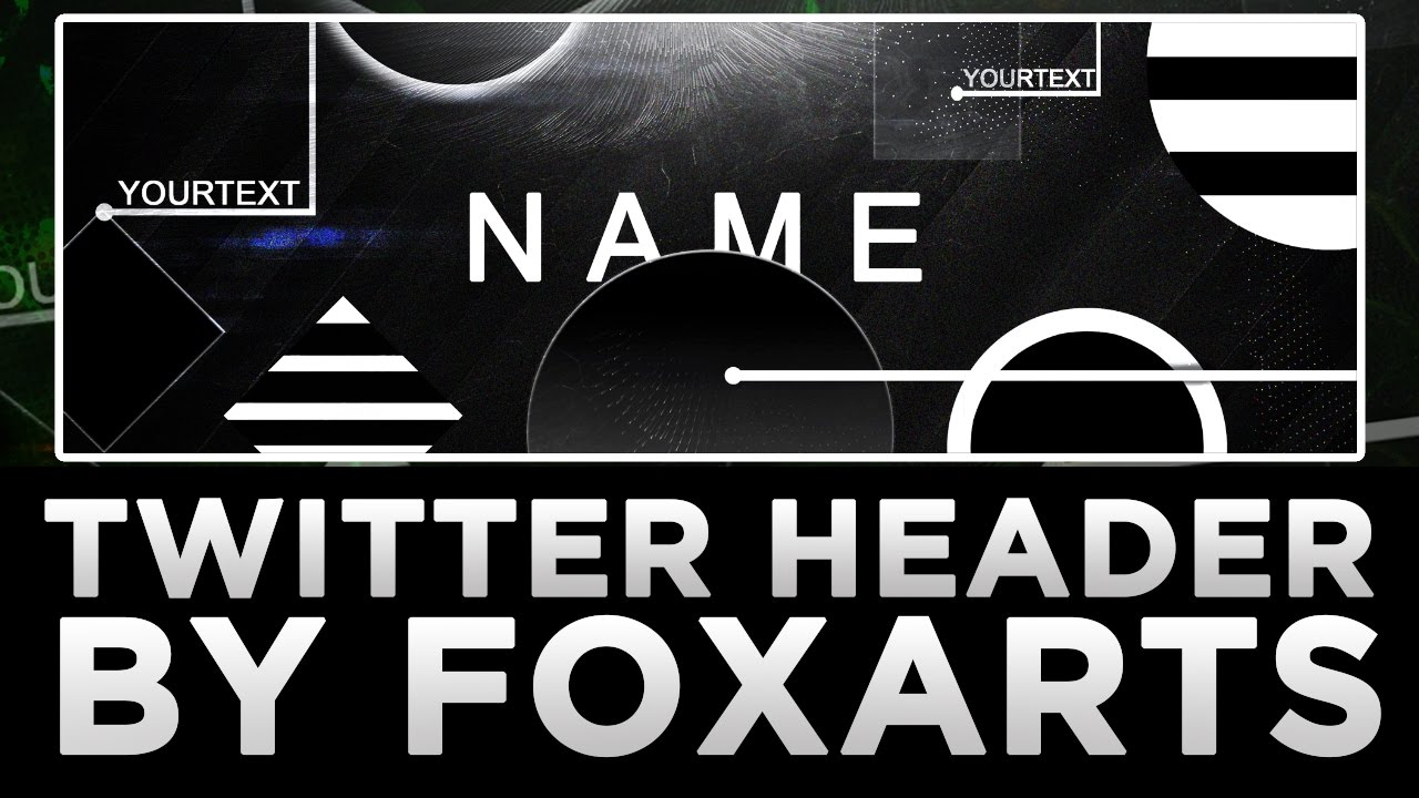 2017 FREE Glitch/Abstract Twitter Header Template Design