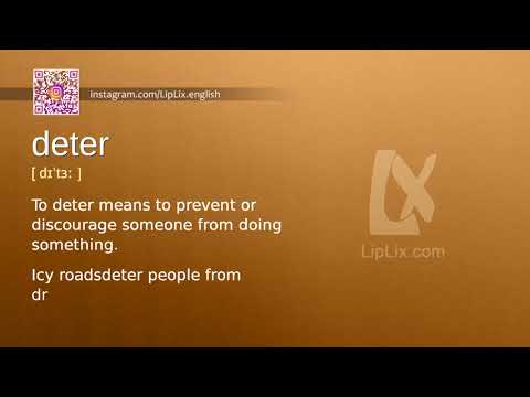 Deter : C1 level english vocabulary lesson, www.LipLix.com