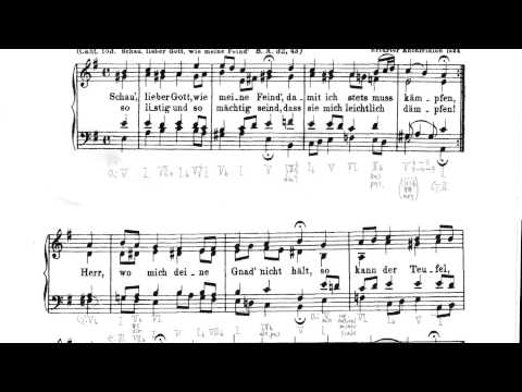 Bach chorale BWV 153-1 harmonic analysis -Ach Gott, vom Himmel sieh' darein-