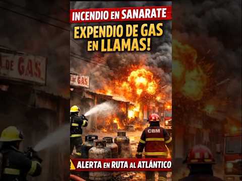 🔥 Incendio Devora Expendio de Gas en Sanarate | ¡Alerta en Ruta al Atlántico #viral