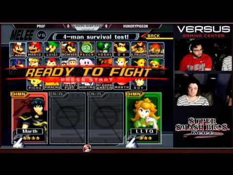 Versus Melee Weekly 12/13/15 - Losers Quarters - Prof (Marth,Sheik) vs Hungry Pigeon (Peach)