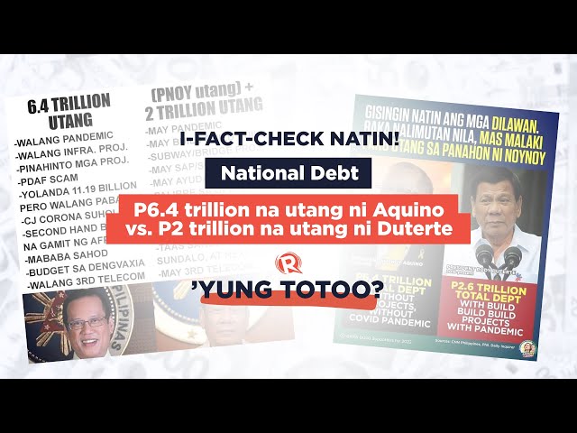 FALSE: Noynoy Aquino incurred P6.4-trillion debt, higher than Duterte