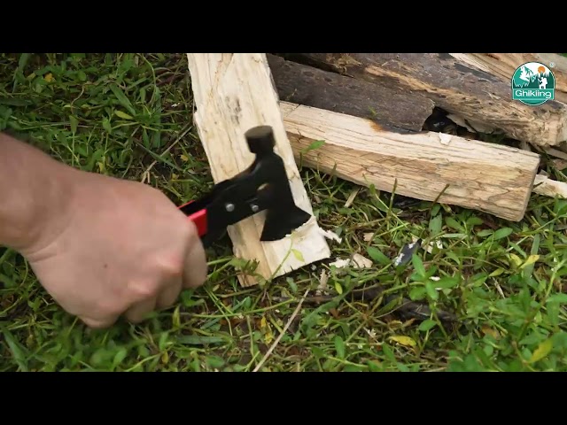 مطرقة تخييم خفيفة الوزن 17* 8.8* 2 سم- متعددة الوظائف، سهلة الحمل، متينة ومقاومة للصدأ،ضمان سنتان