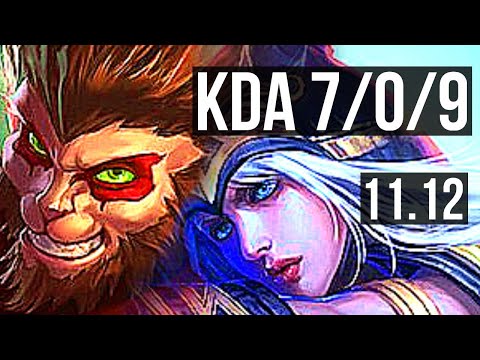WUKONG & Senna vs ASHE & Karma (ADC) | 7/0/9, 2100+ games, 2.4M mastery | KR Master | v11.12