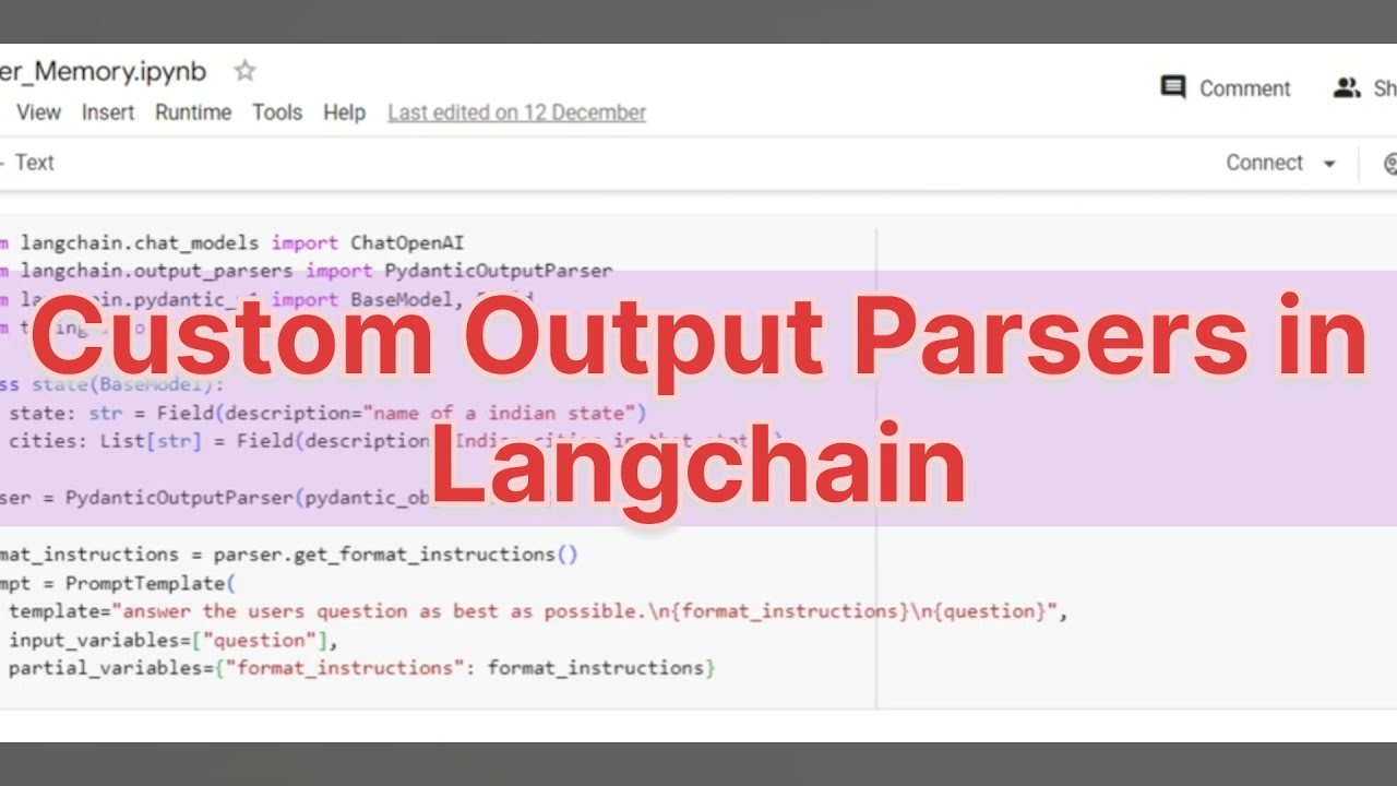 Custom Output Parser for LLMs using Langchain