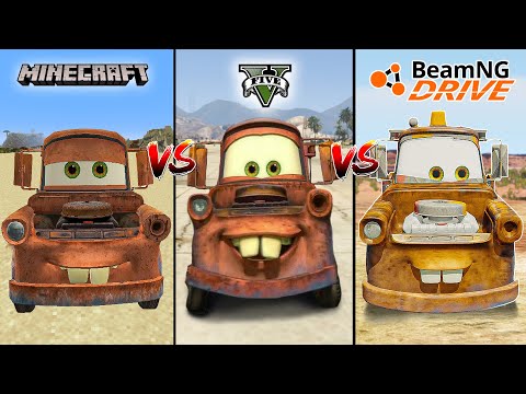 Minecraft Tow Mater VS GTA 5 Tow Mater VS BeamNG Drive Tow Mater - WHO IS BEST?