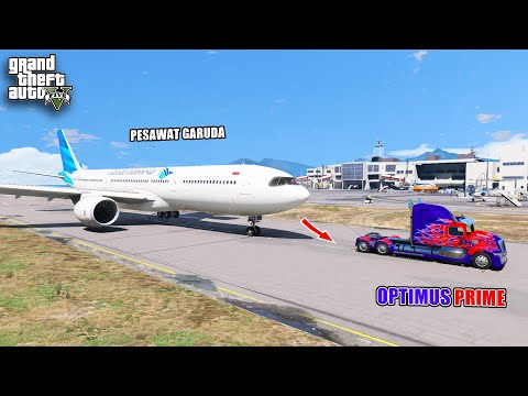 GTA 5's BIGGEST PLANE-PULLING TRANSFORMER CAR EXPERIMENT - GTA 5 MOD