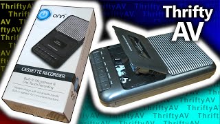 Video thumbnail for Onn Cassette Recorder: Unboxing, Demonstration, and Review!  Walmart Deal! by ThriftyAV