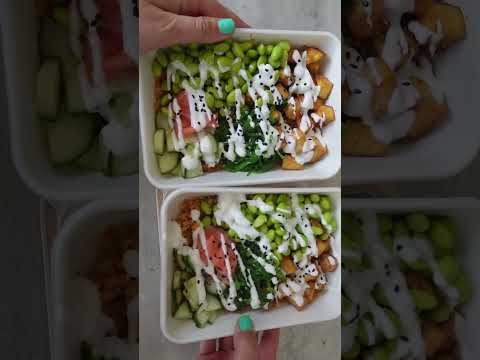 Sushi bowls 🍚 40g protein and 400 calories each!