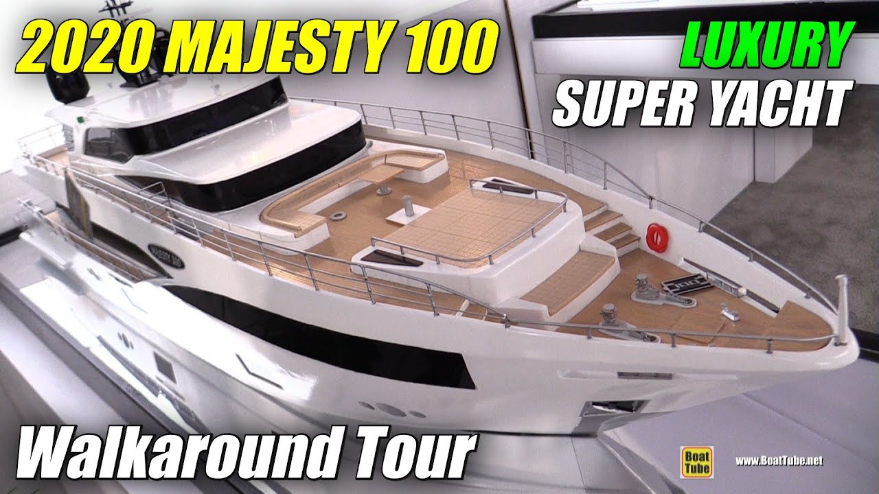 Majesty 100 Super Yacht - Walkaround Tour - 2020 Miami Yacht Show