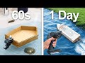 DIY Boat 1 Minute Vs 1 Hour Vs 1 Day