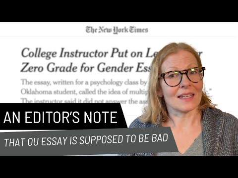 That OU Essay Is Supposed to Be Bad | An Editor’s Note