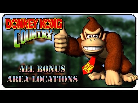 Donkey Kong Country - All Bonus Area Locations [SNES]