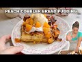 Peach Cobbler Bread Pudding Let S Make This
