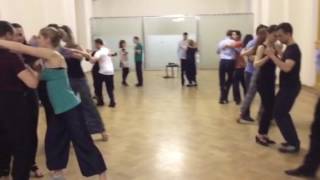 Nevskaya milonga 2017. Tango lesson by Sara Westin y Juan Pablo Canavire