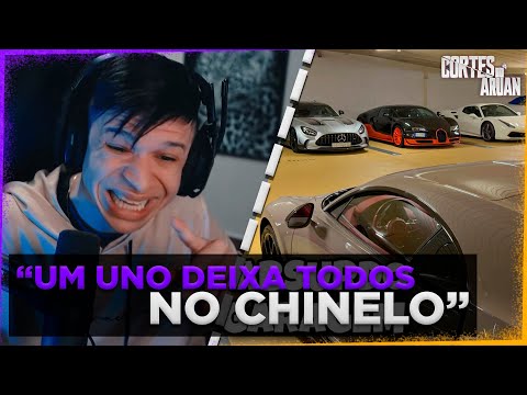 ARUAN REAGE A INVADI A GARAGEM DOS MILIONÁRIOS DE MÔNACO E OLHA O QUE ACHEI - Cortes do Aruan