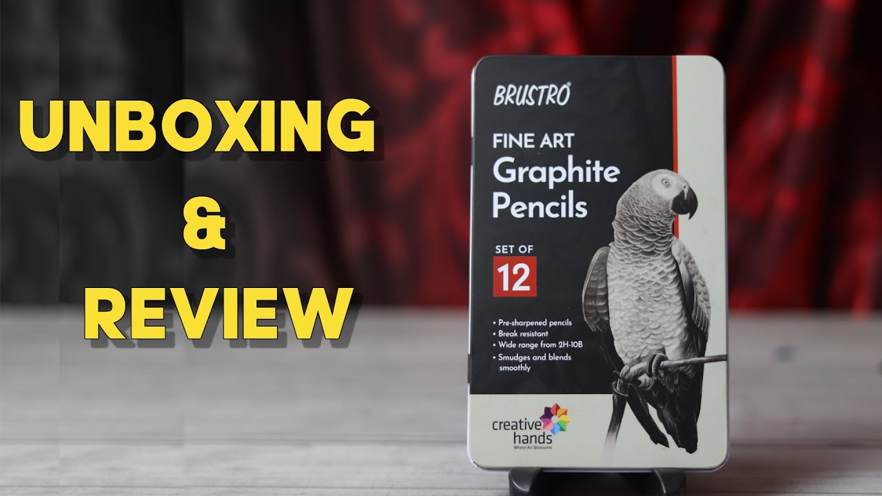 Brustro Fine Art Graphite Pencils Unboxing & Review  @iamsiddhant_t