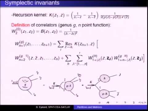 Prof. Bertrand Eynard | Partitions, matrix models, and geometry