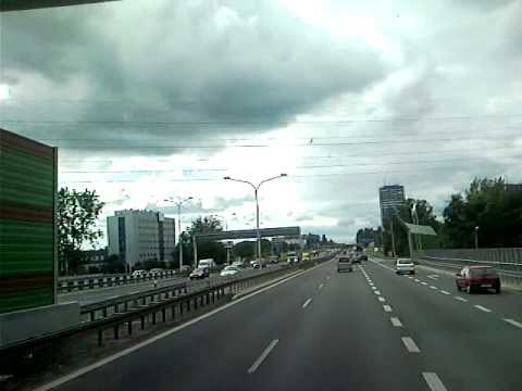 Driving on A4 motorway - Katowice (Katoviçe), Poland