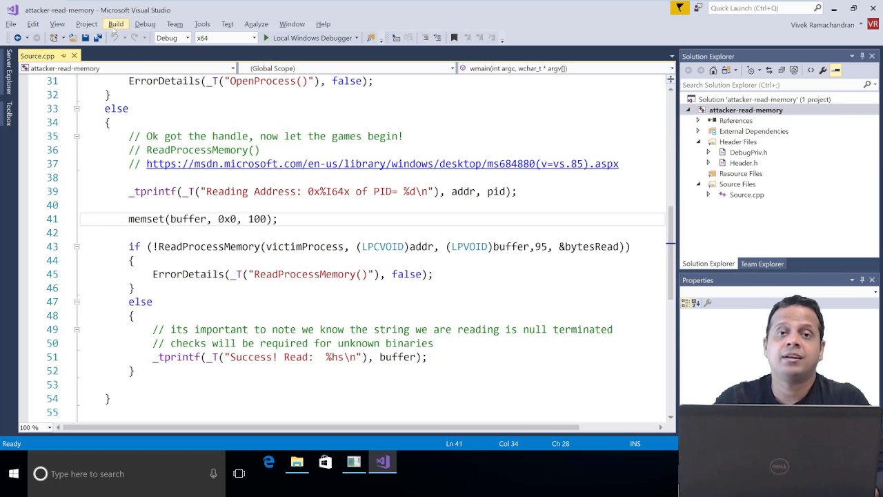 Read Process Memory with ReadProcessMemory Windows API