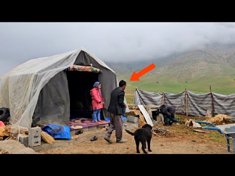 Surviving in winter: Reza's fear of rain in the new settlement #family #peren