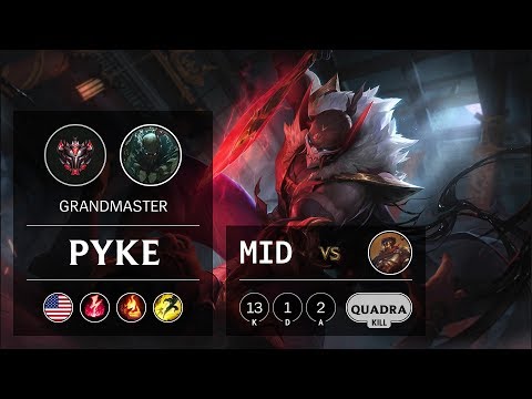 Pyke Mid vs Viktor - NA Grandmaster Patch 9.7