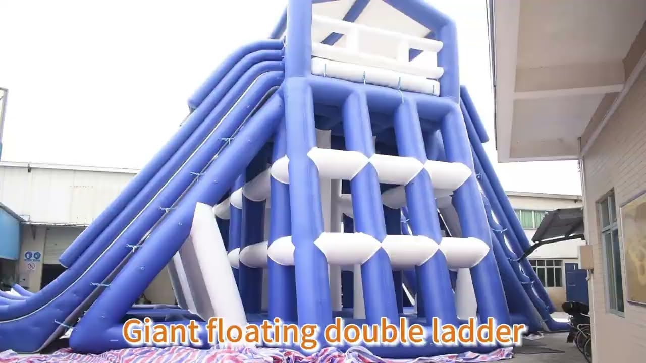 Commercial Inflatable Waterpark--Giant floating double slide