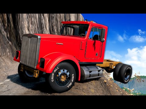 CLIFF EDGE RACE IN A SEMI TRUCK! (BeamNG)