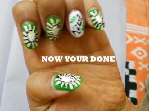 kiwi Nail Design tutorial ..Indian Nail.Design.Tutorial by shilpi. *music : baby baby by justin