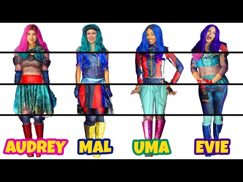 DESCENDANTS 3 CLOTHES SWITCH UP MYSTERY BOX CHALLENGE. Mal, Evie, Uma & Audrey. Totally TV Parody.