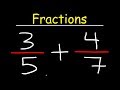 Fractions Basic Introduction - Adding, Subtracting, Multiplying & Dividing Fractions