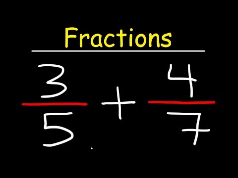 Part of a video titled Adding, Subtracting, Multiplying & Dividing Fractions - YouTube