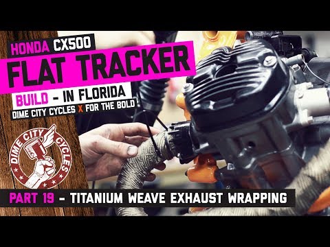 CX500 Flat Tracker Build Part 19 - Titanium exhaust wrap fitting (bike giveaway)