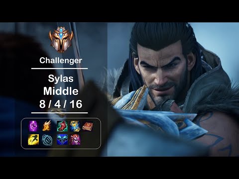 [4K] LOL Challenger Sylas Middle (8/4/16) Ep.434