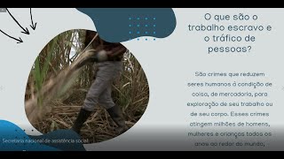 O SUAS NO COMBATE AO TRABALHO ESCRAVO E AO TRÁFICO DE PESSOAS