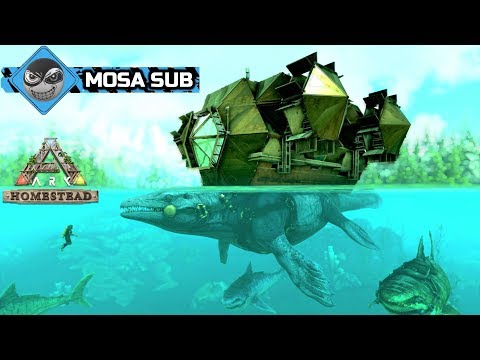 ARK: Survival Evolved - Mosasaurus Platform Base - Submarine Build Tutorial (No Mods)
