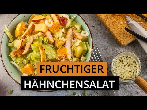 Fruchtiger Hähnchensalat mit Ananas und Mandarinen