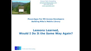 Mike's Mobile Library -- Would I do it all again?