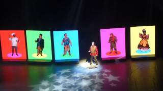 justin fletcher , singing hello hello how are you secc glasgow , justin and friends easter tour 2013