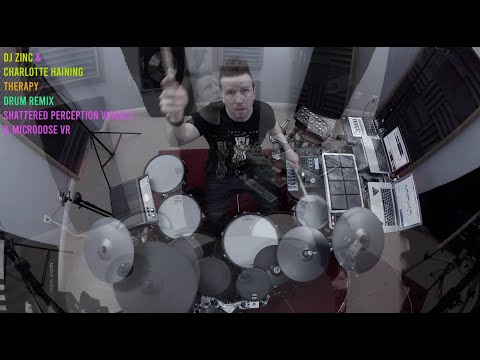 Dj Zinc x Charlotte Haining - Therapy [Drum Remix]  w/ Shattered Perception Visuals DNB Drumming