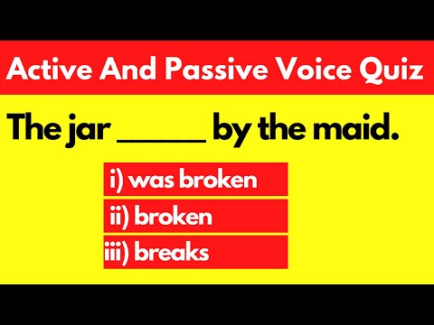 active & passive  voice quiz mcq english grammar test with answer
